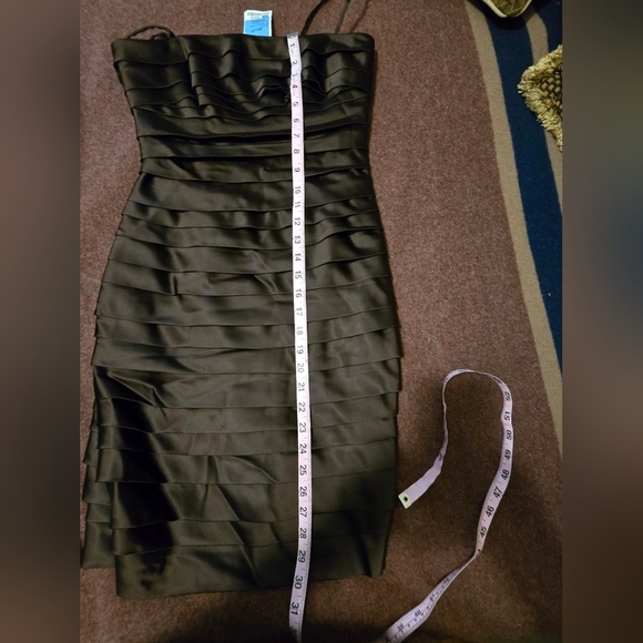 New Calvin Klein Choclate Brown Ribbon Dress Size 2 - Picture 8 of 10